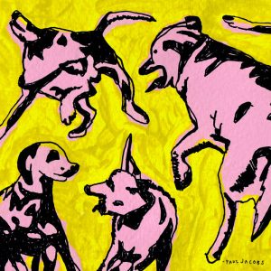 Paul Jacobs - Pink Dogs on the Green Grass